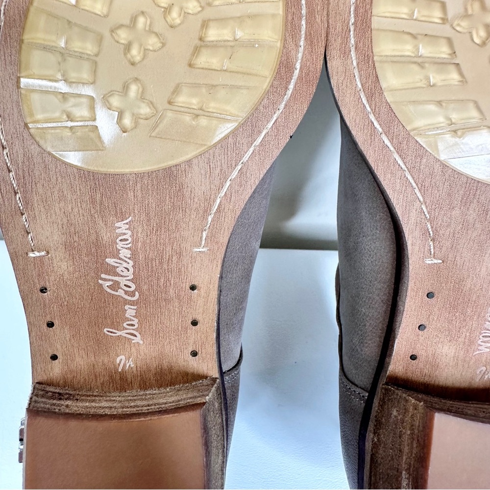 Sam Edelman Palmer Leather Cut-Out Ankle Boots Tan SZ 7.5 - Picture 13 of 15